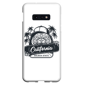 Чехол для Samsung S10E с принтом CALIFORNIA (Z) в Кировске, Силикон | Область печати: задняя сторона чехла, без боковых панелей | Тематика изображения на принте: extreme | extrime | pro skater | summer | tiger | арт | животные | звери | зверь | картинка | кошка | крупная кошка | лето | пляж | рисунок | скейт | скейтер | скейтеры | скейты | тигр | экстрим