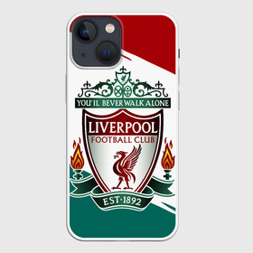 Чехол для iPhone 13 mini с принтом LIVERPOOL. в Кировске,  |  | lfc | liverpool | sport | ynwa | ливерпуль | лфк | спорт