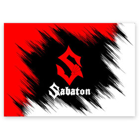 Поздравительная открытка с принтом Sabaton. в Кировске, 100% бумага | плотность бумаги 280 г/м2, матовая, на обратной стороне линовка и место для марки
 | battle metal | sabaton | военная тематика | военные песни | война | история войны | классика | музыка | патриотизм | рок | рок группа | сабатон | солдаты | шведская хэви пауэр метал группа