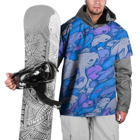 Накидка на куртку 3D с принтом косяк рыб крупно рисунок в Кировске, 100% полиэстер |  | арт | косяк | много | морские жители | морской | подводный мир | рисунок | рыбки | рыбы | синий | фиолетовый