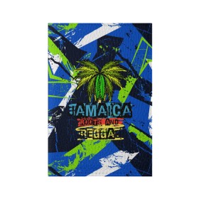Обложка для паспорта матовая кожа с принтом Jamaica Roots and reggae в Кировске, натуральная матовая кожа | размер 19,3 х 13,7 см; прозрачные пластиковые крепления | jamaica | reggae | roots | летняя | лето | надпись | пальма | раста | регги | рэгги | текст | фраза | ямайка