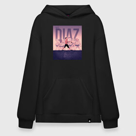 Худи SuperOversize хлопок с принтом Нейт Диаз(Nate Diaz) в Кировске, 70% хлопок, 30% полиэстер, мягкий начес внутри | карман-кенгуру, эластичная резинка на манжетах и по нижней кромке, двухслойный капюшон
 | арт. | бои | бокс | единоборства | мма