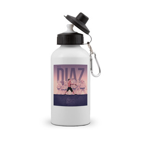 Бутылка спортивная с принтом Нейт Диаз(Nate Diaz) в Кировске, металл | емкость — 500 мл, в комплекте две пластиковые крышки и карабин для крепления | арт. | бои | бокс | единоборства | мма