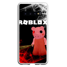 Чехол для Samsung Galaxy S10 с принтом ROBLOX PIGGI в Кировске, Силикон | Область печати: задняя сторона чехла, без боковых панелей | game | gamer | logo | minecraft | piggi | roblox | simulator | игра | конструктор | лого | пигги | свинья | симулятор | строительство | фигура