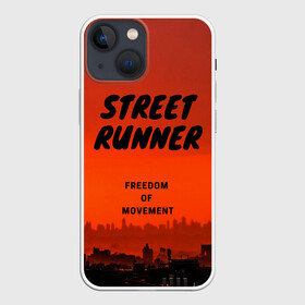 Чехол для iPhone 13 mini с принтом Street runner в Кировске,  |  | run | runner | running | street | бег | город | закат | лёгкая атлетика | рассвет | улица | я бегу