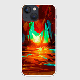 Чехол для iPhone 13 mini с принтом Птица света в волшебном лесу в Кировске,  |  | волшебный лес | волшебство | врт | магия | птица | рисунок | свет | свобода | силуэт | символ