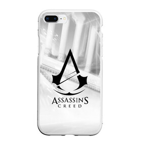 Чехол для iPhone 7Plus/8 Plus матовый с принтом ASSASSIN`S CREED в Кировске, Силикон | Область печати: задняя сторона чехла, без боковых панелей | black flag | brotherhood | chronicles | creed | game | origins | revelations | rogue | syndicate | unity | valhalla | альтаир | ассасин | игры | кинжал | пираты