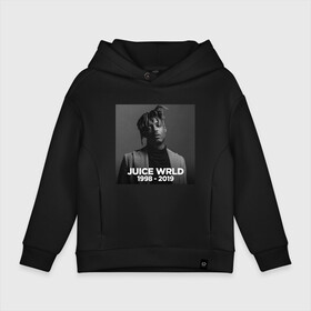 Детское худи Oversize хлопок с принтом JUICE WRLD R.I.P. в Кировске, френч-терри — 70% хлопок, 30% полиэстер. Мягкий теплый начес внутри —100% хлопок | боковые карманы, эластичные манжеты и нижняя кромка, капюшон на магнитной кнопке | die | jucie | juice | legends | never | wrld | ворлд | врлд | джус | джуси