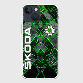 Чехол для iPhone 13 mini с принтом SKODA. в Кировске,  |  | abstract | auto | brand | car | geometry | skoda | sport | texture | абстракция | авто | автомобильные | бренд | геометрия | классика | машины | модные | спорт | стиль | текстура | шкода