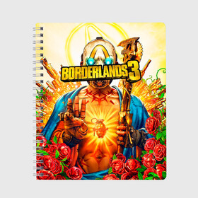 Тетрадь с принтом Borderlands 3 в Кировске, 100% бумага | 48 листов, плотность листов — 60 г/м2, плотность картонной обложки — 250 г/м2. Листы скреплены сбоку удобной пружинной спиралью. Уголки страниц и обложки скругленные. Цвет линий — светло-серый
 | borderlands | borderlands legendary collection | esport | games | pbg | бордерлендс | игры | киберспорт | командная экшен пострелушка | пбг | перестрелка | персонажи | стрелок | фантастический шутер