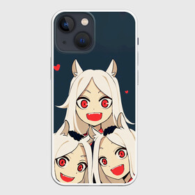 Чехол для iPhone 13 mini с принтом Cerberus с сердечками Helltaker в Кировске,  |  | anime | azazel | hell | helltaker | justice | lucifer | malina | modeus | pandemonica | zdrada | ад | аниме | демон | демонесса | здрада | люцифер | малина | модеус | пандемоника | правосудие | хеллтейкер | хэлтейкер | цербер