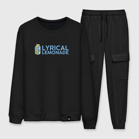 Мужской костюм хлопок с принтом Lyrical Lemonade в Кировске, 100% хлопок | на свитшоте круглая горловина, мягкая резинка по низу. Брюки заужены к низу, на них два вида карманов: два “обычных” по бокам и два объемных, с клапанами, расположенные ниже линии бедра. Брюки с мягкой трикотажной резинкой на поясе и по низу штанин. В поясе для дополнительного комфорта — широкие завязки | Тематика изображения на принте: benet | bennett | cole | lemonade | lyrical | беннетт | коул | лемонад | лемонаде | лемонэйд | лимонад | лимонэйд | лирикал | лирикл