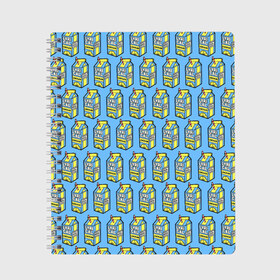 Тетрадь с принтом Lyrical Lemonade Pattern в Кировске, 100% бумага | 48 листов, плотность листов — 60 г/м2, плотность картонной обложки — 250 г/м2. Листы скреплены сбоку удобной пружинной спиралью. Уголки страниц и обложки скругленные. Цвет линий — светло-серый
 | benet | bennett | cole | lemonade | lyrical | беннетт | коул | лемонад | лемонаде | лемонэйд | лимонад | лимонэйд | лирикал | лирикл