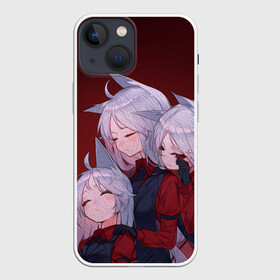 Чехол для iPhone 13 mini с принтом Cerberus обнимаются втроем Helltaker в Кировске,  |  | anime | azazel | hell | helltaker | justice | lucifer | malina | modeus | pandemonica | zdrada | ад | аниме | демон | демонесса | здрада | люцифер | малина | модеус | пандемоника | правосудие | хеллтейкер | хэлтейкер | цербер