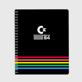 Тетрадь с принтом Commodore 64 в Кировске, 100% бумага | 48 листов, плотность листов — 60 г/м2, плотность картонной обложки — 250 г/м2. Листы скреплены сбоку удобной пружинной спиралью. Уголки страниц и обложки скругленные. Цвет линий — светло-серый
 | commodore 64 | комп | компьютер | программирование | программист | ретро