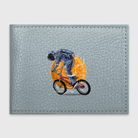 Обложка для студенческого билета с принтом Космический велосипедист (Z) в Кировске, натуральная кожа | Размер: 11*8 см; Печать на всей внешней стороне | Тематика изображения на принте: bicycle | bicyclist | bike | biker | bmx | cycle | galaxy | moon | rider | space | stars | байкер | бмх | вело | велогонщик | велосепедист | велосипед | велоспорт | гонщик | космос | луна