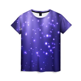 Женская футболка 3D с принтом Мерцающие Светлячки в Кировске, 100% полиэфир ( синтетическое хлопкоподобное полотно) | прямой крой, круглый вырез горловины, длина до линии бедер | stars | блестки | брызги | вода | водопад | вселенная | галактика | глубина | горошек | градиент | звездные | звездопад | космос | краски | лагуна | море | неоновый | ночь | огоньки | океан | переливы