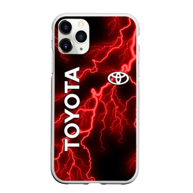 Чехол для iPhone 11 Pro Max матовый с принтом TOYOTA в Кировске, Силикон |  | toyota | авто | автомобиль | логотип | марка | машина | молния | надпись | текстура | тоета | тойота