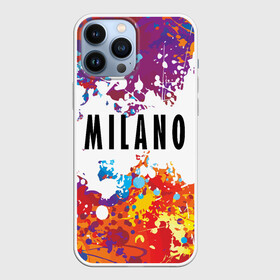 Чехол для iPhone 13 Pro Max с принтом Milano в Кировске,  |  | Тематика изображения на принте: fashion | italy | milano | paint | vanguard | авангард | италия | краска | милан | мода | надпись | текст | фраза