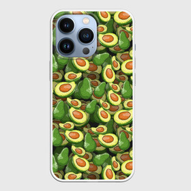 Чехол для iPhone 13 Pro с принтом avocado в Кировске,  |  | Тематика изображения на принте: avocado | авокадо | веганство | вегетарианство | еда | зеленый | земля | зож | листья | овощи | позиция | природа | фрукты