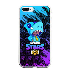 Чехол для iPhone 7Plus/8 Plus матовый с принтом BRAWL STARS LEON SHARK в Кировске, Силикон | Область печати: задняя сторона чехла, без боковых панелей | bibi | brawl | brawl stars | crow | leon | stars | бравл | бравл старс | браво старс | игра | компьютерная | кров | леон | онлайн | старс