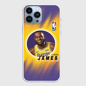 Чехол для iPhone 13 Pro Max с принтом LeBron James в Кировске,  |  | Тематика изображения на принте: basketball | game | james | lakers | lebron | lebron james | los angeles | los angeles lakers | nba | player | sport | баскетбол | баскетболист | джеймс | игра | игрок | леброн | леброн джеймс | лейкерс | лос анджелес | лос анджелес лейке