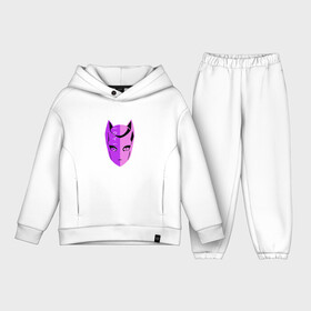 Детский костюм хлопок Oversize с принтом KILLER QUEEN розовая киска в Кировске,  |  | anime | jo jo | jojo | killer queen | аниме | джо джо | джоджо | жожо | иероглифы | манга | мультик | мультфильм | персонаж | стенд