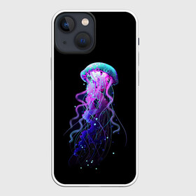 Чехол для iPhone 13 mini с принтом Jellyfish в Кировске,  |  | art | black. neon | jellyfish | медуза