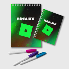 Блокнот с принтом ROBLOX РОБЛОКС в Кировске, 100% бумага | 48 листов, плотность листов — 60 г/м2, плотность картонной обложки — 250 г/м2. Листы скреплены удобной пружинной спиралью. Цвет линий — светло-серый
 | blocks | blox | game | games | logo | minecraft | mobile | online | roblocks | roblox | robux | studio | блоки | игра | игры | квадрат | квадратик | кщидщч | лого | логотип | майнкрафт | онлайн | роблокс | робукс | символ | символы | студия