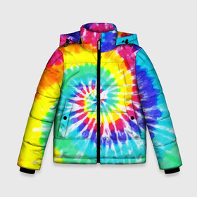 Зимняя куртка для мальчиков 3D с принтом TIE-DYE СТЕНА в Кировске, ткань верха — 100% полиэстер; подклад — 100% полиэстер, утеплитель — 100% полиэстер | длина ниже бедра, удлиненная спинка, воротник стойка и отстегивающийся капюшон. Есть боковые карманы с листочкой на кнопках, утяжки по низу изделия и внутренний карман на молнии. 

Предусмотрены светоотражающий принт на спинке, радужный светоотражающий элемент на пуллере молнии и на резинке для утяжки | abstract | abstraction | color | geometry | paitnt | psy | абстракция | геометрия | краски | неоновые | психоделика