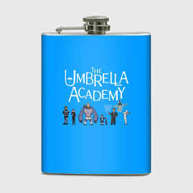 Фляга с принтом The umbrella academy в Кировске, металлический корпус | емкость 0,22 л, размер 125 х 94 мм. Виниловая наклейка запечатывается полностью | dark horse comics | netflix | the umbrella academy | umbrella | академия амбрелла | белая скрипка | бен харгривз | комикс | комильфо | космобой | кракен | реджинальд харгривз | сеанс | слух