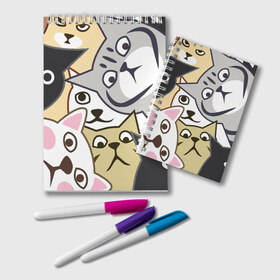 Блокнот с принтом Котики Шпионы в Кировске, 100% бумага | 48 листов, плотность листов — 60 г/м2, плотность картонной обложки — 250 г/м2. Листы скреплены удобной пружинной спиралью. Цвет линий — светло-серый
 | anime | art | casual | cat | cats | cute | funny | kawaii | kitty | meme | memes | pussy | selfie | аниме | арт | животные | каваи | кавай | кот | коте | котик | котики | коты | кошка | кэжуал | мем | мемы | милота | приколы | прикольные | се