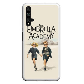 Чехол для Honor 20 с принтом The umbrella academy в Кировске, Силикон | Область печати: задняя сторона чехла, без боковых панелей | dark horse comics | netflix | the umbrella academy | umbrella | академия амбрелла | белая скрипка | бен харгривз | комикс | комильфо | космобой | кракен | реджинальд харгривз | сеанс | слух