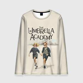 Мужской лонгслив 3D с принтом The umbrella academy в Кировске, 100% полиэстер | длинные рукава, круглый вырез горловины, полуприлегающий силуэт | dark horse comics | netflix | the umbrella academy | umbrella | академия амбрелла | белая скрипка | бен харгривз | комикс | комильфо | космобой | кракен | реджинальд харгривз | сеанс | слух