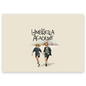 Поздравительная открытка с принтом The umbrella academy в Кировске, 100% бумага | плотность бумаги 280 г/м2, матовая, на обратной стороне линовка и место для марки
 | dark horse comics | netflix | the umbrella academy | umbrella | академия амбрелла | белая скрипка | бен харгривз | комикс | комильфо | космобой | кракен | реджинальд харгривз | сеанс | слух