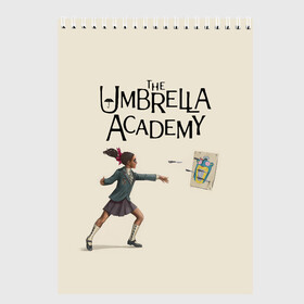 Скетчбук с принтом The umbrella academy в Кировске, 100% бумага
 | 48 листов, плотность листов — 100 г/м2, плотность картонной обложки — 250 г/м2. Листы скреплены сверху удобной пружинной спиралью | dark horse comics | netflix | the umbrella academy | umbrella | академия амбрелла | белая скрипка | бен харгривз | комикс | комильфо | космобой | кракен | реджинальд харгривз | сеанс | слух