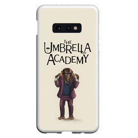 Чехол для Samsung S10E с принтом The umbrella academy в Кировске, Силикон | Область печати: задняя сторона чехла, без боковых панелей | dark horse comics | netflix | the umbrella academy | umbrella | академия амбрелла | белая скрипка | бен харгривз | комикс | комильфо | космобой | кракен | реджинальд харгривз | сеанс | слух