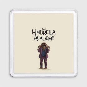 Магнит 55*55 с принтом The umbrella academy в Кировске, Пластик | Размер: 65*65 мм; Размер печати: 55*55 мм | Тематика изображения на принте: dark horse comics | netflix | the umbrella academy | umbrella | академия амбрелла | белая скрипка | бен харгривз | комикс | комильфо | космобой | кракен | реджинальд харгривз | сеанс | слух