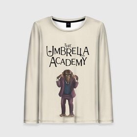 Женский лонгслив 3D с принтом The umbrella academy в Кировске, 100% полиэстер | длинные рукава, круглый вырез горловины, полуприлегающий силуэт | dark horse comics | netflix | the umbrella academy | umbrella | академия амбрелла | белая скрипка | бен харгривз | комикс | комильфо | космобой | кракен | реджинальд харгривз | сеанс | слух