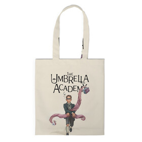 Шоппер 3D с принтом The umbrella academy в Кировске, 100% полиэстер | Плотность: 200 г/м2; Размер: 34×35 см; Высота лямок: 30 см | dark horse comics | netflix | the umbrella academy | umbrella | академия амбрелла | белая скрипка | бен харгривз | комикс | комильфо | космобой | кракен | реджинальд харгривз | сеанс | слух