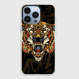Чехол для iPhone 13 Pro с принтом Тигровый стимпанк (Tiger) в Кировске,  |  | барс | волк | детёныш | джунгли | енот | животное | злость | зубр | клыки | кот | лев | леопард | лес | листья | львица | медведь | монстр | оскал | охотник | пасть | полосы | пятнистая | рык | рычание | тигр