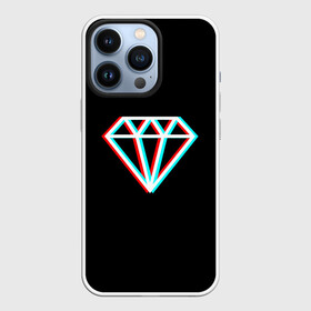 Чехол для iPhone 13 Pro с принтом Glitch Diamond в Кировске,  |  | diamond | glitch | rgb | алмаз | глитч | глич