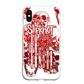 Чехол для iPhone XS Max матовый с принтом Slipknot в Кировске, Силикон | Область печати: задняя сторона чехла, без боковых панелей | band | corey taylor | jim root | metal | mick thomson | music | official | slipknot | альтернативный | глэм | готик | гранж | метал | музыка | пост | рок | слипкнот | хард