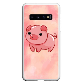 Чехол для Samsung Galaxy S10 с принтом милая свинка в Кировске, Силикон | Область печати: задняя сторона чехла, без боковых панелей | арт | еда | животное | животные | картинка | кушать | люблю покупать | милая | обжора | обжорство | рисунок | свинина | свинка | свиньи | свинья | свинюшка | толстая | толстый