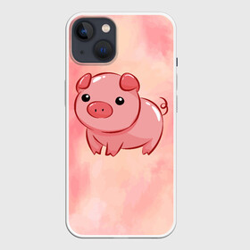 Чехол для iPhone 13 с принтом милая свинка в Кировске,  |  | арт | еда | животное | животные | картинка | кушать | люблю покупать | милая | обжора | обжорство | рисунок | свинина | свинка | свиньи | свинья | свинюшка | толстая | толстый