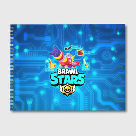 Альбом для рисования с принтом Вольт - Brawl Stars в Кировске, 100% бумага
 | матовая бумага, плотность 200 мг. | Тематика изображения на принте: bolt | surge | volt | бравл | бравлер | бравлпасс | бравлстарс | бравлстарс игра | бравлы | новый перс | перс бравл | робот | сурдж | сурж