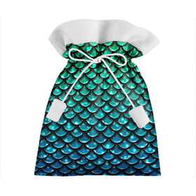 Подарочный 3D мешок с принтом Змеиная кожа в Кировске, 100% полиэстер | Размер: 29*39 см | бирюзовый | блики | зеленый | змея | кожа | свет | синий | чешуя