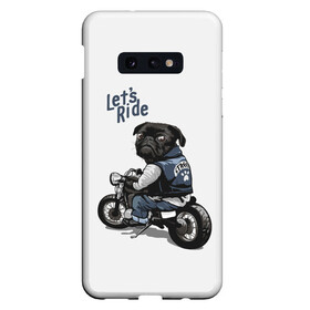 Чехол для Samsung S10E с принтом Pug Rider (Z) в Кировске, Силикон | Область печати: задняя сторона чехла, без боковых панелей | dog | doggie | doggy | mops | pug | декоративная собака | друг человека | другу | кинолог | лабрадор | малые молоссоиды | мопс | мопсик | мохнатый | пес | пёсель | пёсик | подарок | подруге | собака | собакен | собаки