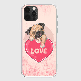 Чехол для iPhone 12 Pro с принтом Love Pug (Z) в Кировске, силикон | область печати: задняя сторона чехла, без боковых панелей | dog | doggie | doggy | mops | pug | декоративная собака | друг человека | другу | кинолог | лабрадор | малые молоссоиды | мопс | мопсик | мохнатый | пес | пёсель | пёсик | подарок | подруге | собака | собакен | собаки