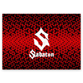 Поздравительная открытка с принтом Sabaton. в Кировске, 100% бумага | плотность бумаги 280 г/м2, матовая, на обратной стороне линовка и место для марки
 | battle metal | sabaton | военная тематика | военные песни | война | история войны | классика | музыка | патриотизм | рок | рок группа | сабатон | солдаты | шведская хэви пауэр метал группа